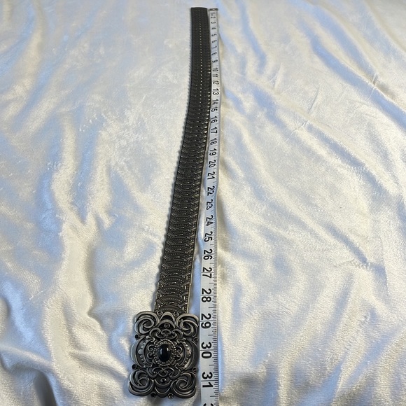 Vintage Women’s Silver Metal Disc Stretch Belt - Picture 6 of 7